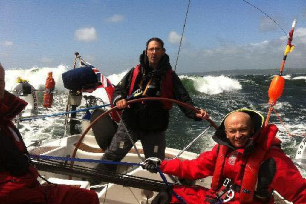 Richard Penketh sailing in the Eddystone Charity Pursuit for St.Jerome's